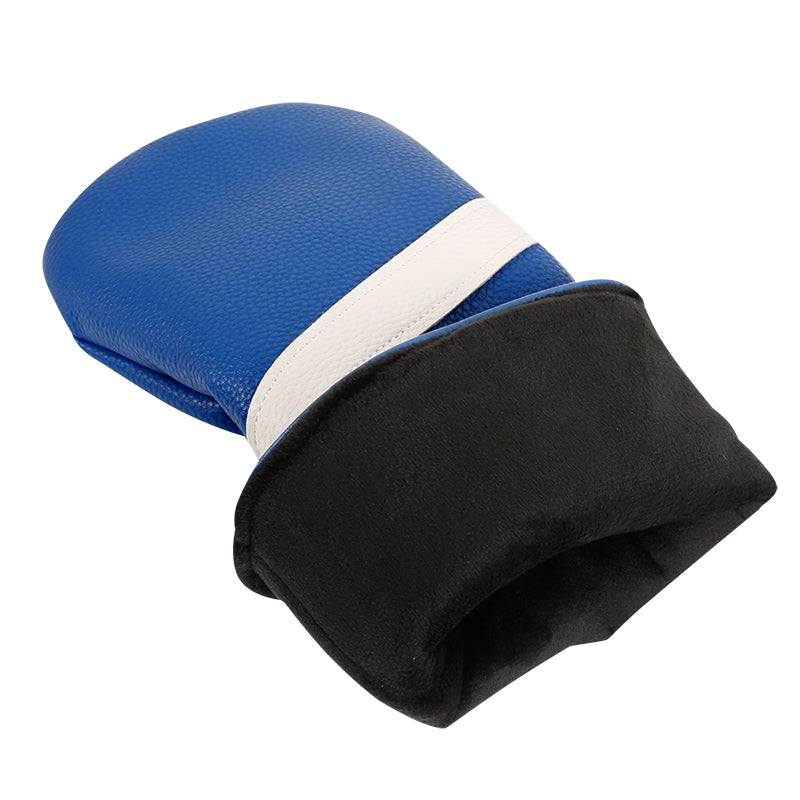 Leather Golf Covers Driver 1 3 5 Headcovers 3 Piece Set Blue with White Golf Accessorise FoneFunShop