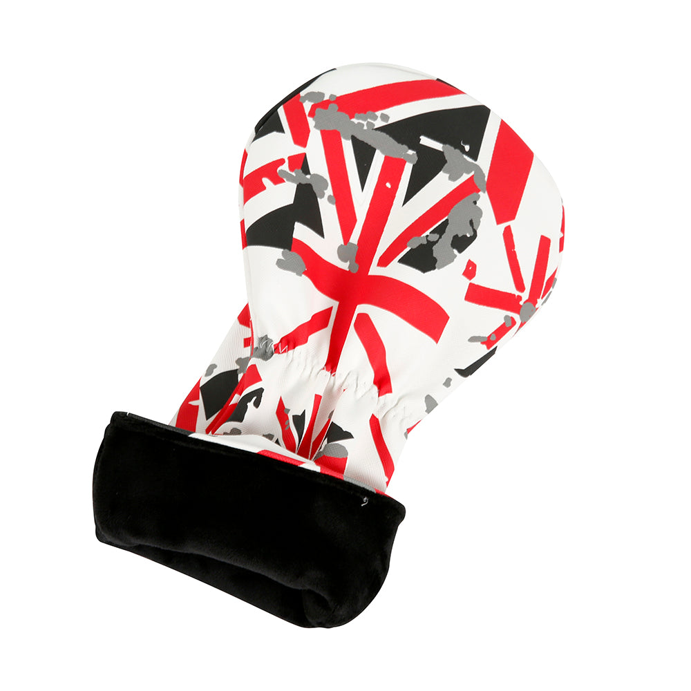 Golf Driver Head Cover 4 Piece Set | Fits #1 Driver, #3 Wood, #5 Wood, #U Utility Club | Protective Headcovers British Flag Union Jack Red Golf Accessorise FoneFunShop