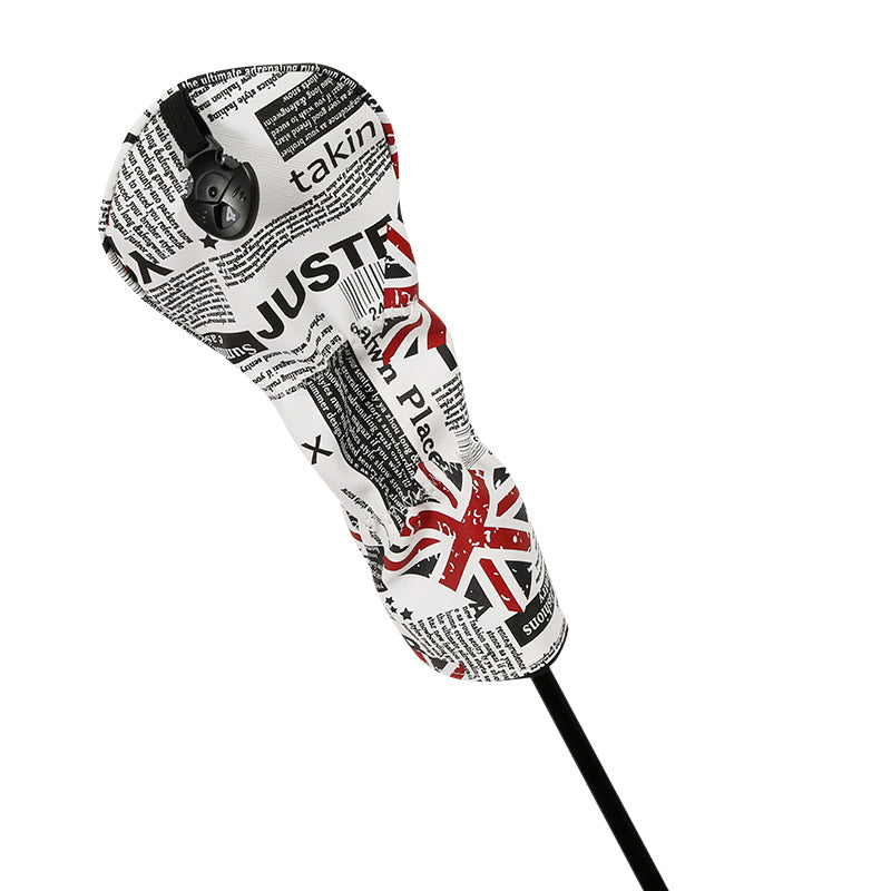 Golf Covers Driver 1 3 5 U Headcovers 4 Piece Set Union Jack Newspaper Golf Accessorise FoneFunShop