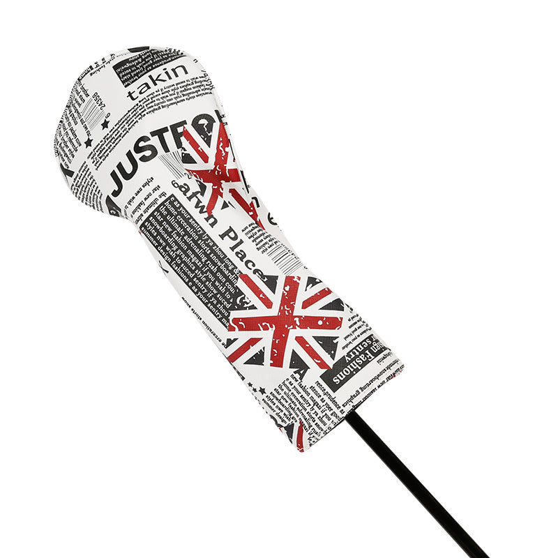 Golf Covers Driver 1 3 5 U Headcovers 4 Piece Set Union Jack Newspaper Golf Accessorise FoneFunShop