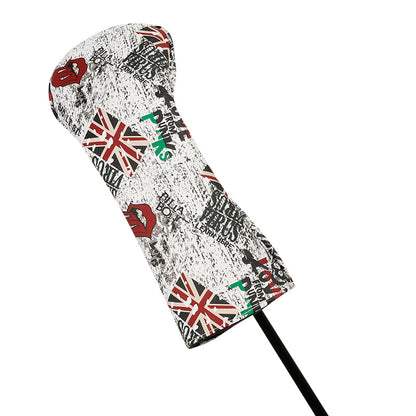 Golf Driver Head Cover 4 Piece Set | Fits #1 Driver, #3 Wood, #5 Wood, #U Utility Club | Protective Headcovers British Flag Skull Punk Golf Accessorise FoneFunShop