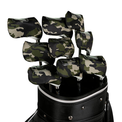 Golf Club Iron Head Covers 10 Piece Set Camouflage Green Headcover Protectors Golf Accessorise FoneFunShop