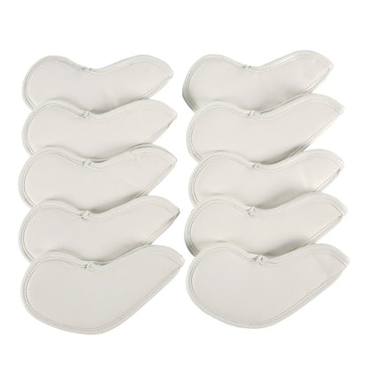 Leather Golf Club Headcovers Irons Set 10 Pcs Club Iron Head Covers White with MultiColoured Golf Accessorise FoneFunShop