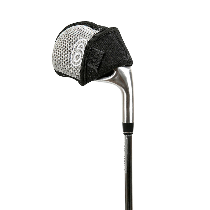 Golf Club Iron Head Covers 10 Piece Headcover Protector Grey with Black