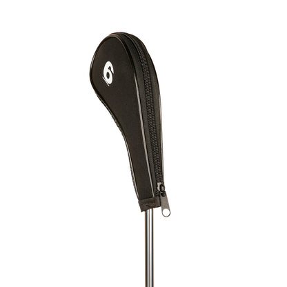 Golf Club Iron Head Covers 10 Piece Set Headcover Shaft Protector Black with White Golf Accessorise FoneFunShop