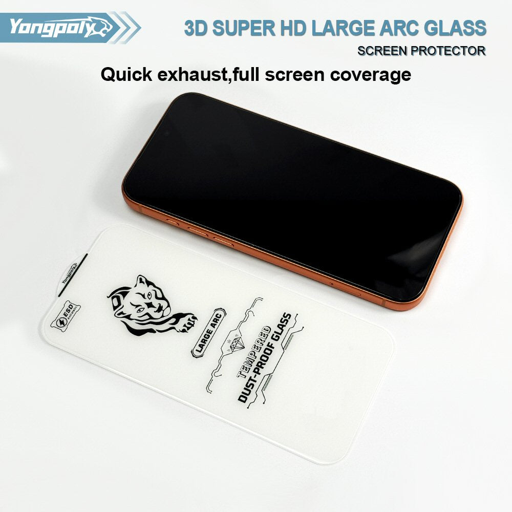 Pack of 3 9D Glass Screen Protector For iPhone 16e Screen Protector FoneFunShop