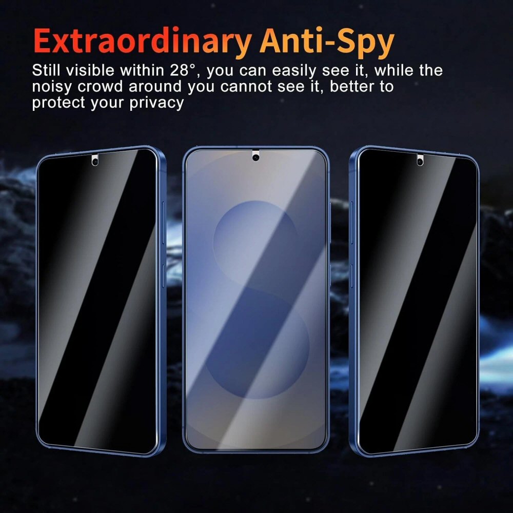 2 x Privacy Glass Screen Protectors For Samsung S26 Ultra with Fingerprint working Screen Protector FoneFunShop