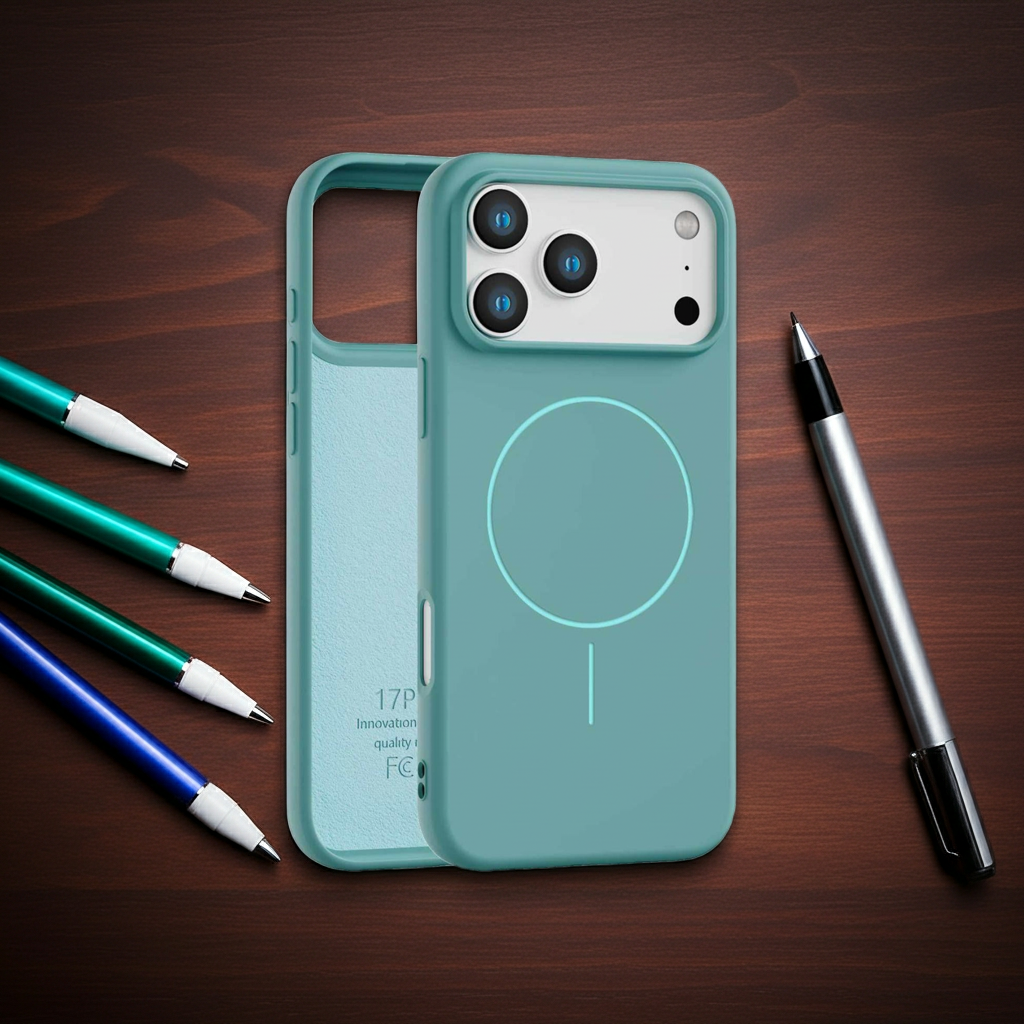 Magnetic Case for iPhone 17 Pro Max - Compatible with MagSafe - Shockproof Green Case Cover FoneFunShop