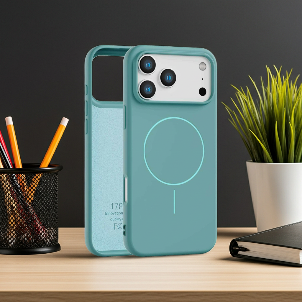 Magnetic Case for iPhone 17 Pro Max - Compatible with MagSafe - Shockproof Green Case Cover FoneFunShop