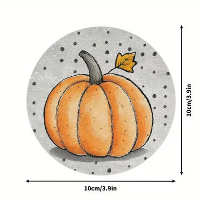 Halloween Hello Autumn 6pc Wooden Coaster Set for Mugs Tumblers Fall Home Decor Halloween Decoration FoneFunShop