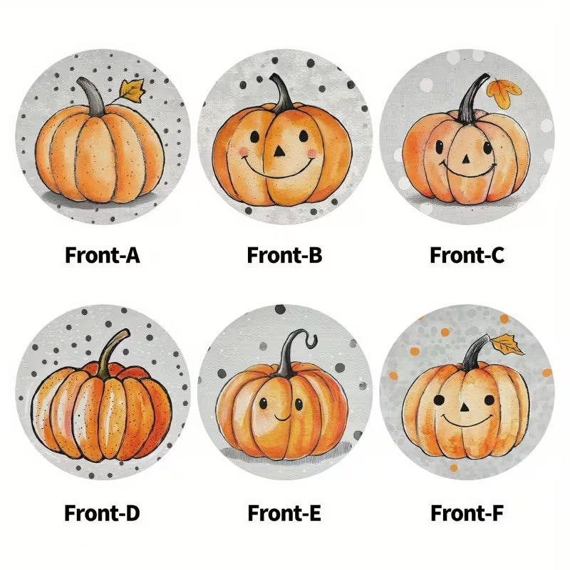 Halloween Hello Autumn 6pc Wooden Coaster Set for Mugs Tumblers Fall Home Decor Halloween Decoration FoneFunShop