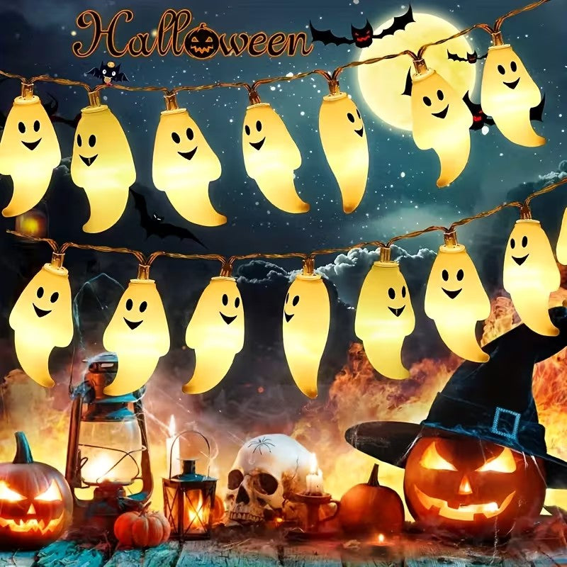 Halloween Ghost String Lights 20 LED Battery Operated Party Decor