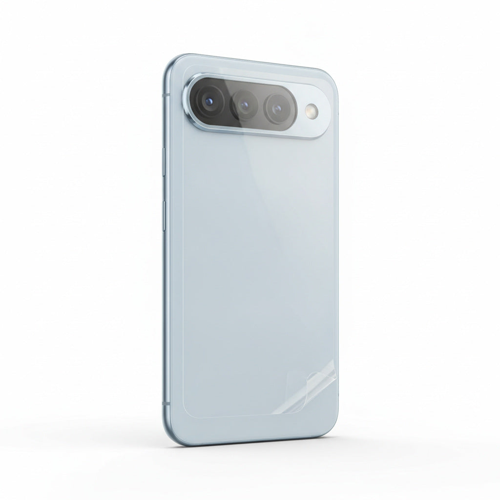 Hydrogel back protector for Pixel 10 Pro - clear film on the back of the phone