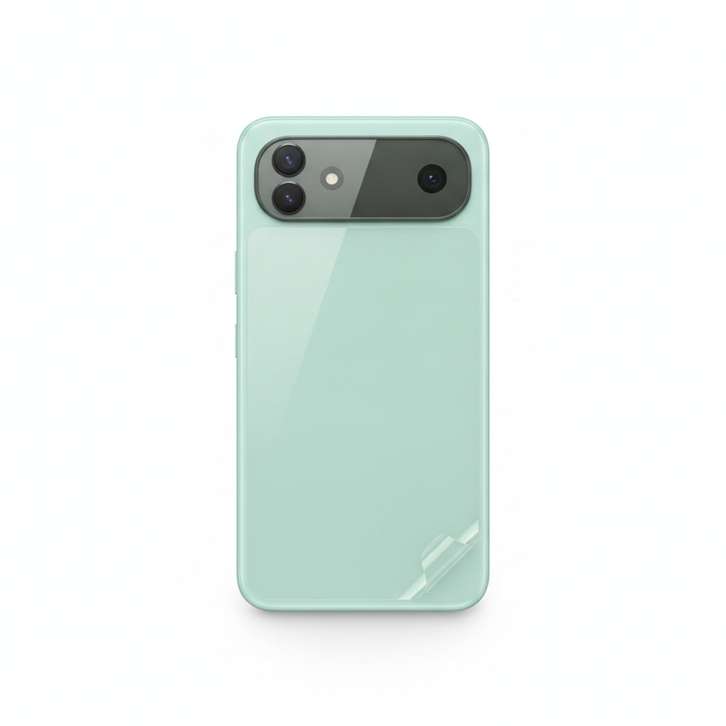 Hydrogel back protector for Pixel 9 - clear film on the back of the phone