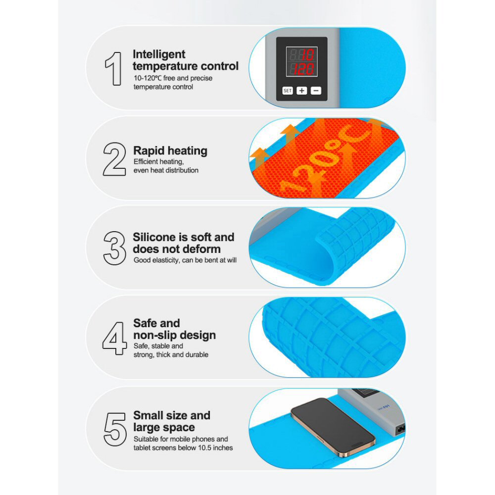 Temperature Controlled Heat Mat for Phone Screen and Back Separation (110V / 240V) FoneFunShop