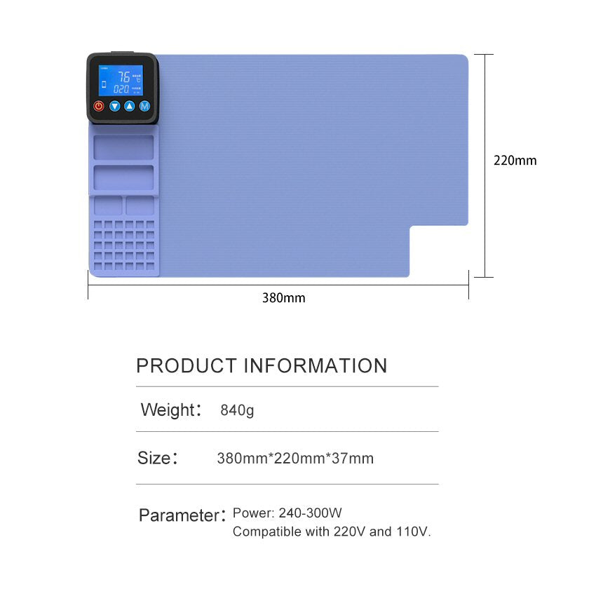 Temperature Controlled Heat Mat for Repairs on Phones Tablets and other Devices FoneFunShop