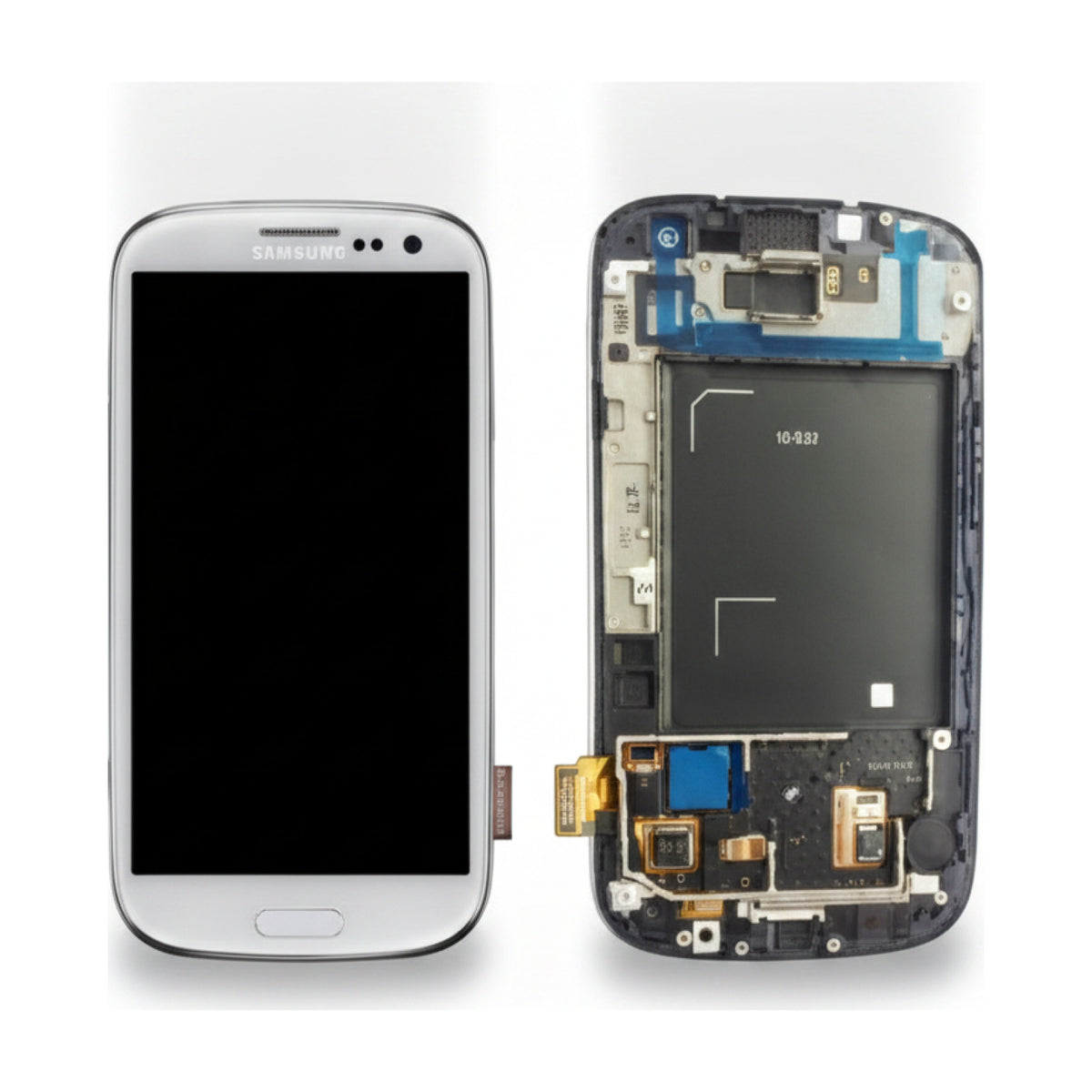 Lcd Screen For Samsung i9300 S3 Marble White And Digitizer Full Unit Screen FoneFunShop