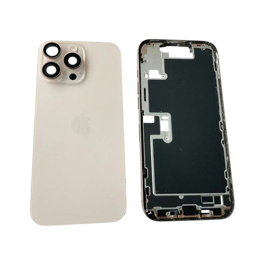 Original Genuine Housing Frame with Back Glass Gold Grade A for iPhone 16 Pro Max (Used OEM) Housing FoneFunShop