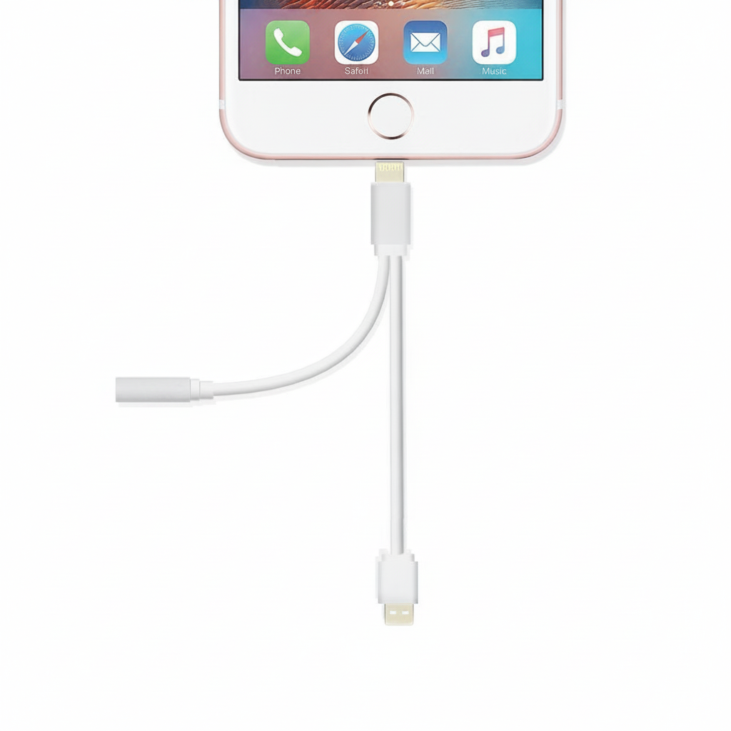 For iPhone 7 and 7 Plus 3.5mm Headphone Jack and USB Charging Adapter Adapter FoneFunShop