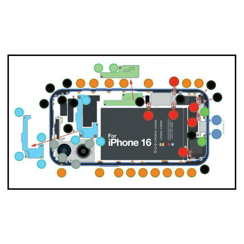 DottorPod iScrews For iPhone 16 Screw Holder Tray Organiser Guide Tool DottorPod