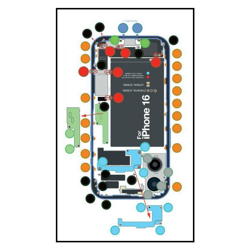 DottorPod iScrews For iPhone 16 Screw Holder Tray Organiser Guide Tool DottorPod