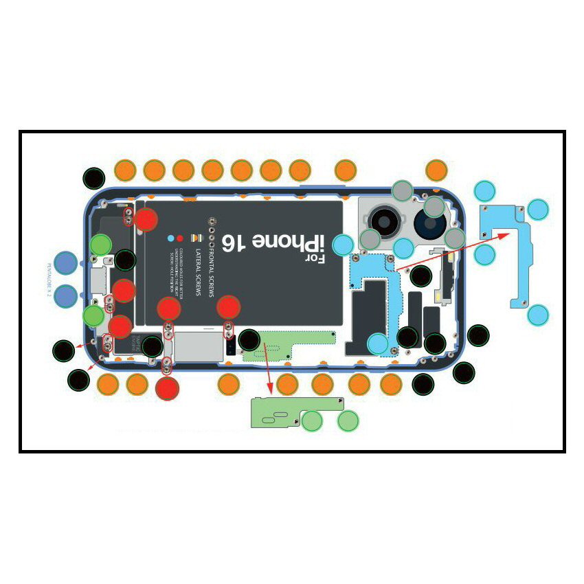 DottorPod iScrews For iPhone 16 Screw Holder Tray Organiser Guide Tool DottorPod