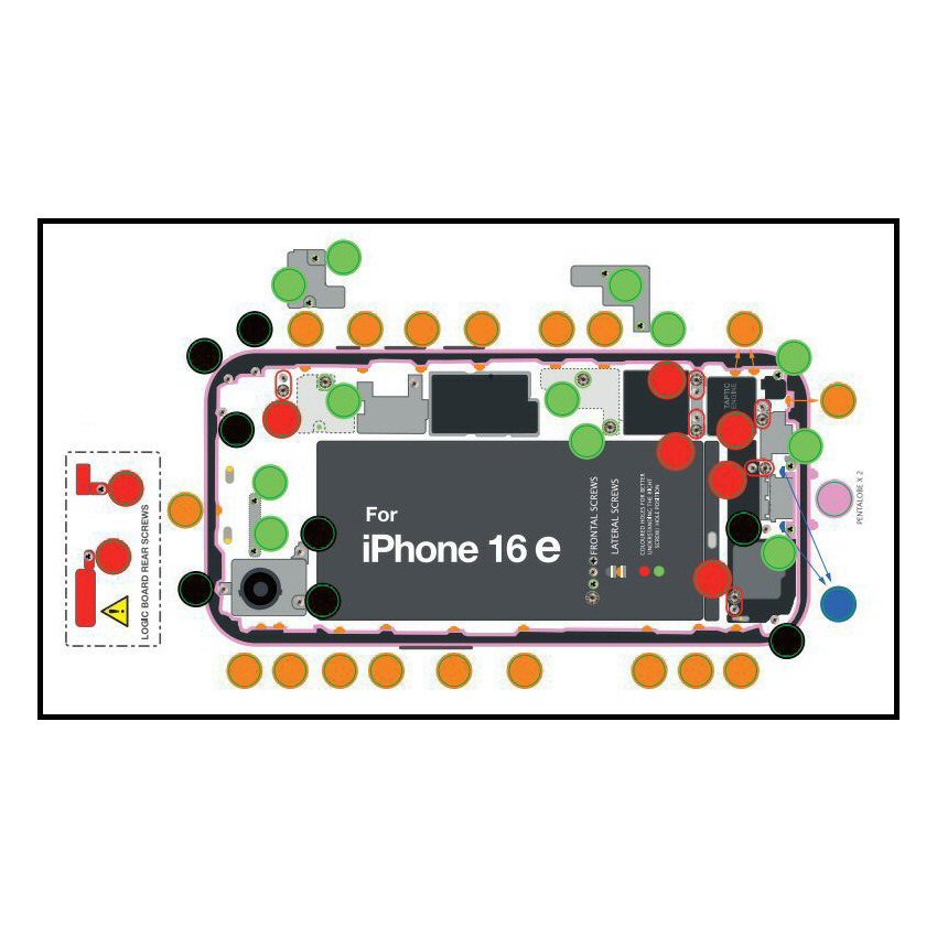 DottorPod iScrews For iPhone 16e Screw Holder Tray Organiser Guide Tool DottorPod