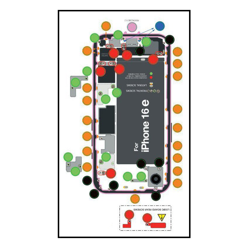 DottorPod iScrews For iPhone 16e Screw Holder Tray Organiser Guide Tool DottorPod