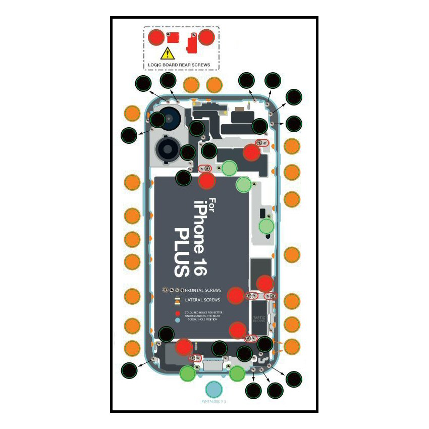 DottorPod iScrews For iPhone 16 Plus Screw Holder Tray Organiser Guide Tool DottorPod