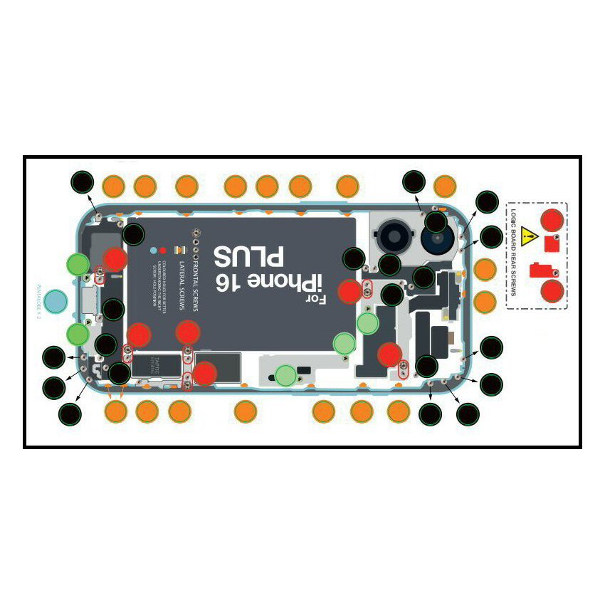 DottorPod iScrews For iPhone 16 Plus Screw Holder Tray Organiser Guide Tool DottorPod