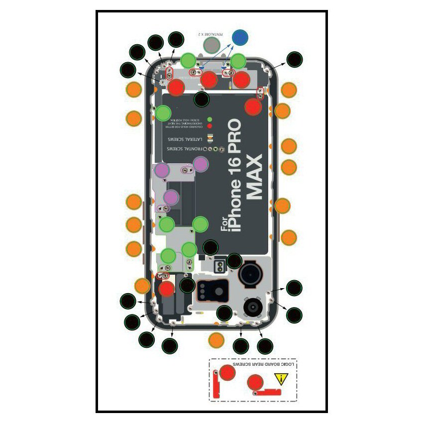 DottorPod iScrews For iPhone 16 Pro Max Screw Holder Tray Organiser Guide Tool DottorPod