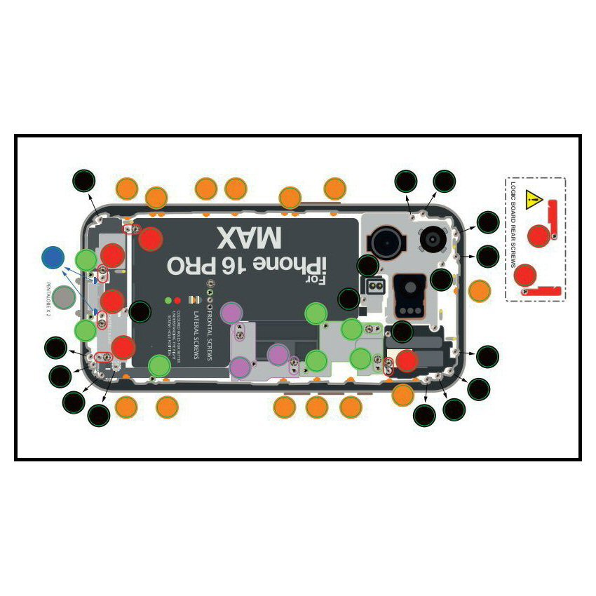 DottorPod iScrews For iPhone 16 Pro Max Screw Holder Tray Organiser Guide Tool DottorPod