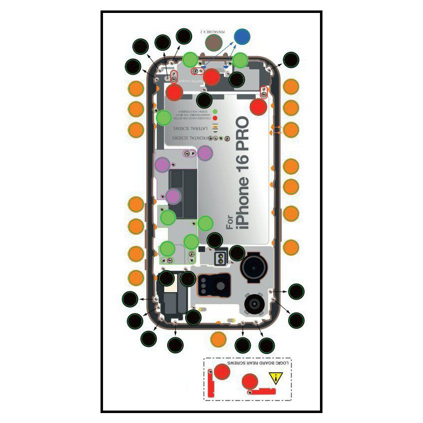 DottorPod iScrews For iPhone 16 Pro Screw Holder Tray Organiser Guide Tool DottorPod