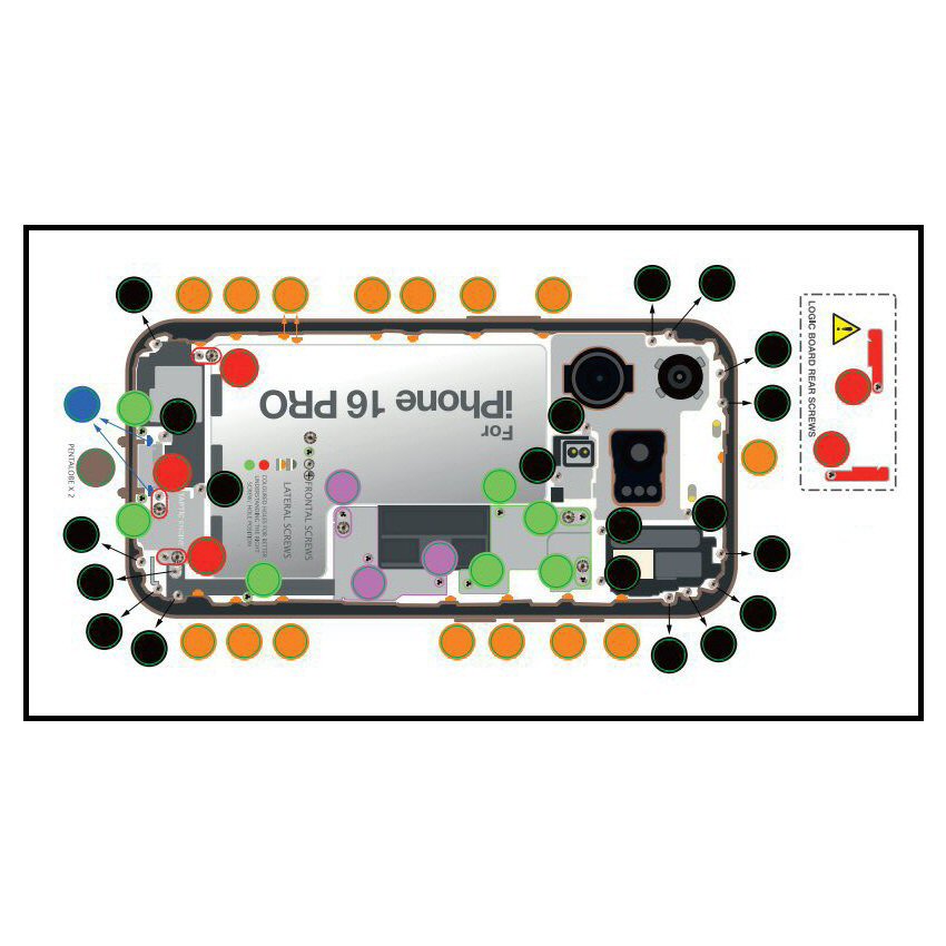 DottorPod iScrews For iPhone 16 Pro Screw Holder Tray Organiser Guide Tool DottorPod