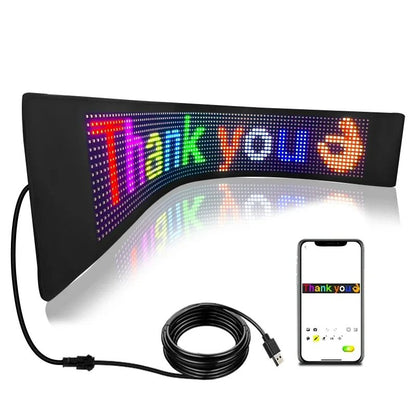 Flexible LED Sign Board Display Programmable with Smart App 63x20cm FoneFunShop