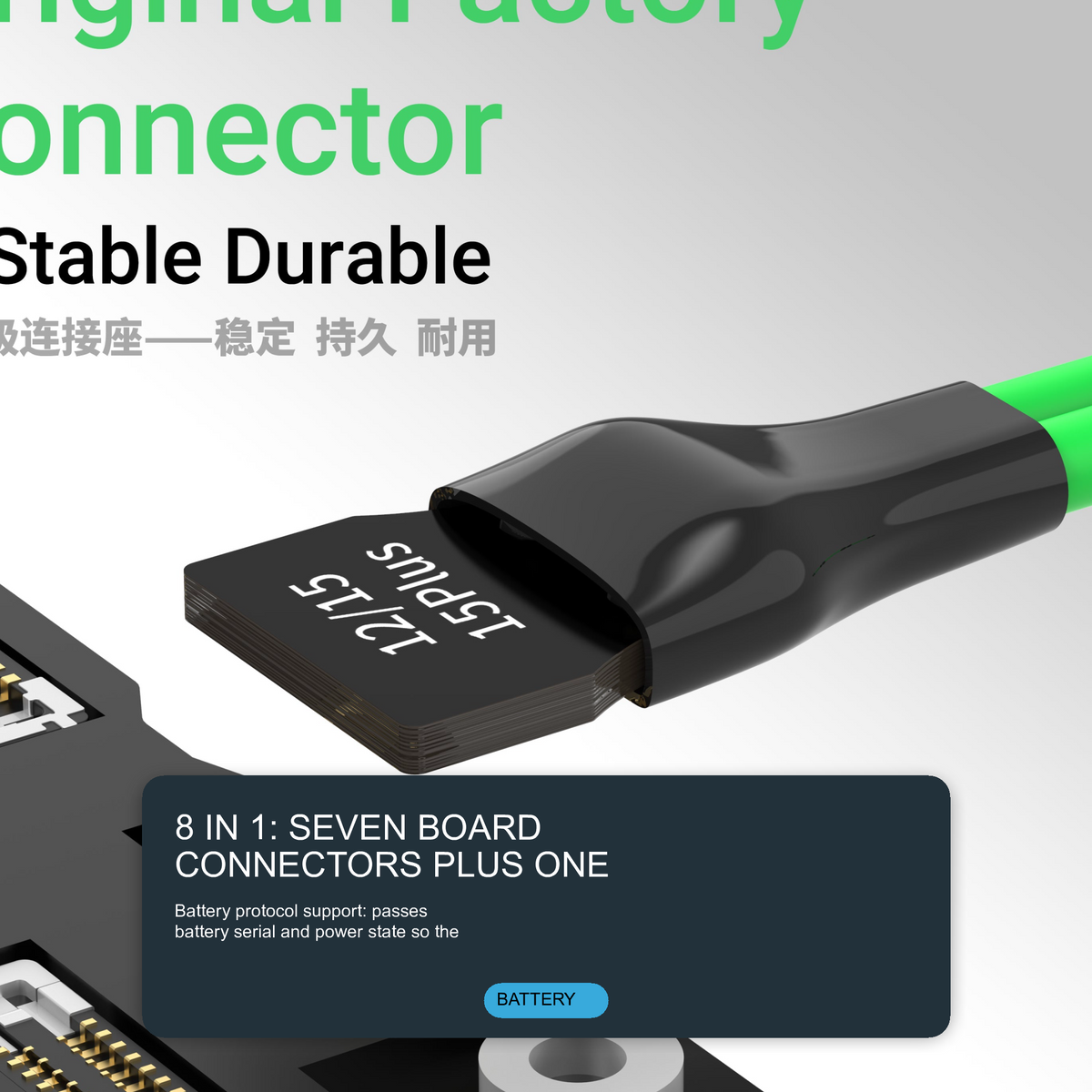 2UUL PW05 PCB Power Boot Cable 8 in 1 For iPhone 8 to 16 Pro Max DC Power Supply Phone Repair Tool FoneFunShop