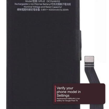 Replacement Battery for Google Pixel 7A 4385mAh Battery FoneFunShop