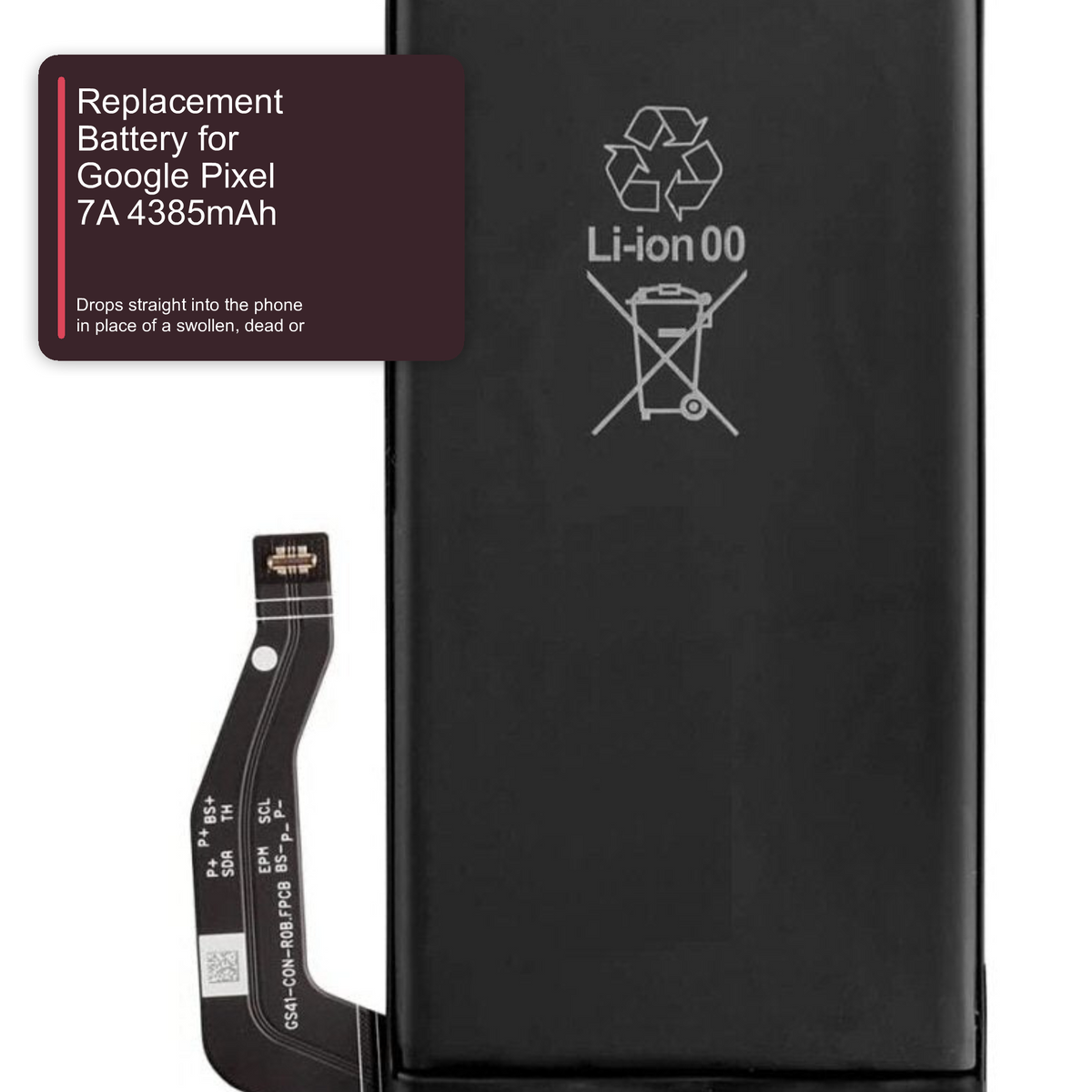 Replacement Battery for Google Pixel 7A 4385mAh Battery FoneFunShop