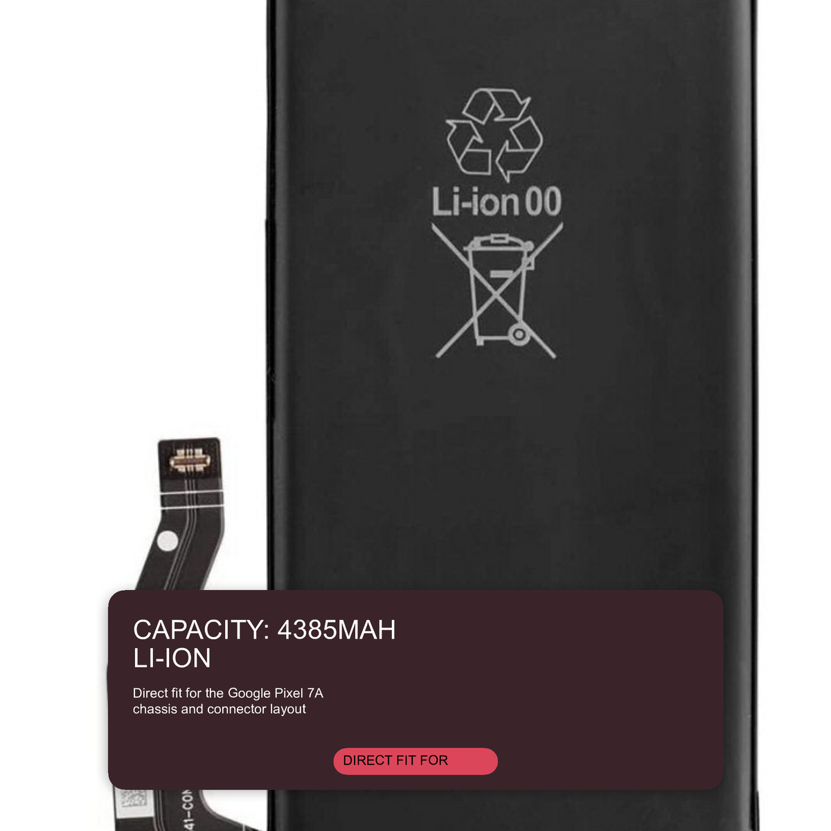 Replacement Battery for Google Pixel 7A 4385mAh Battery FoneFunShop