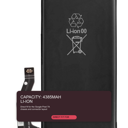 Replacement Battery for Google Pixel 7A 4385mAh Battery FoneFunShop