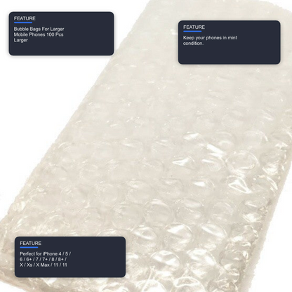 Bubble Bags For Larger Mobile Phones 100 Pcs Larger Reusable FoneFunShop