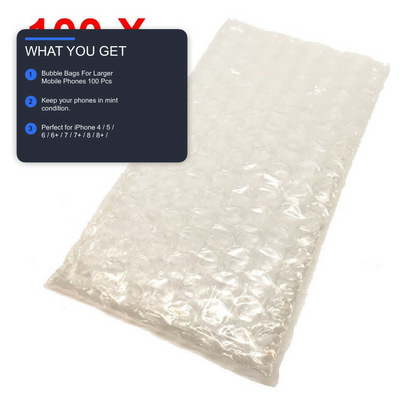 Bubble Bags For Larger Mobile Phones 100 Pcs Larger Reusable FoneFunShop