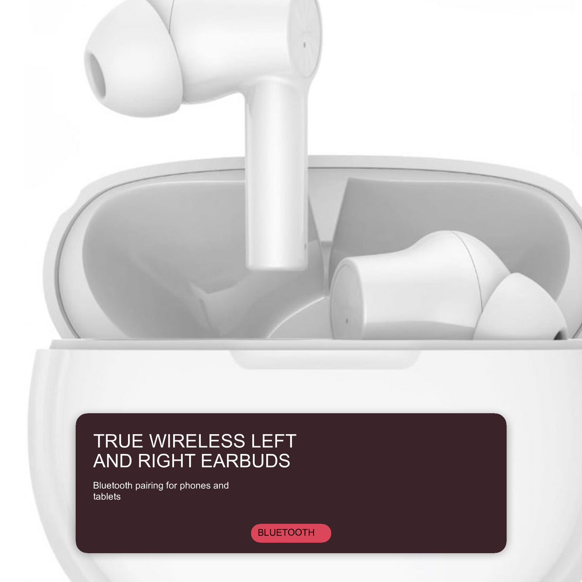 Budi TWS True Wireless Earphone Pods3 Style White Earphones Budi