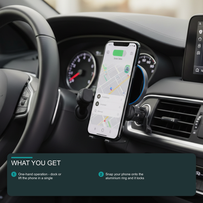 Budi W059A 25W Super Fast Wireless Car Charger - Magnetic Vent Mount Car Charger FoneFunShop