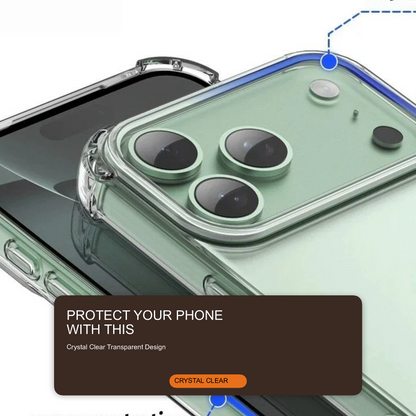 Case For iPhone 18 Pro Clear Transparent Tough Shockproof Armoured Case Cover FoneFunShop
