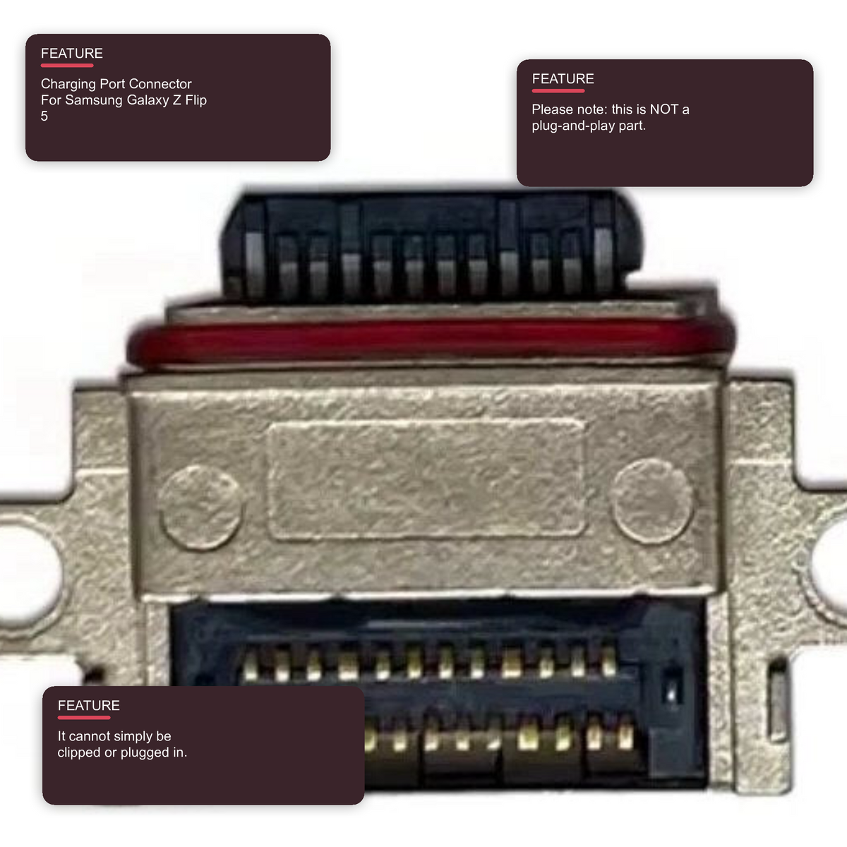 Charging Port Connector For Samsung Galaxy Z Flip 5 Charging Port FoneFunShop