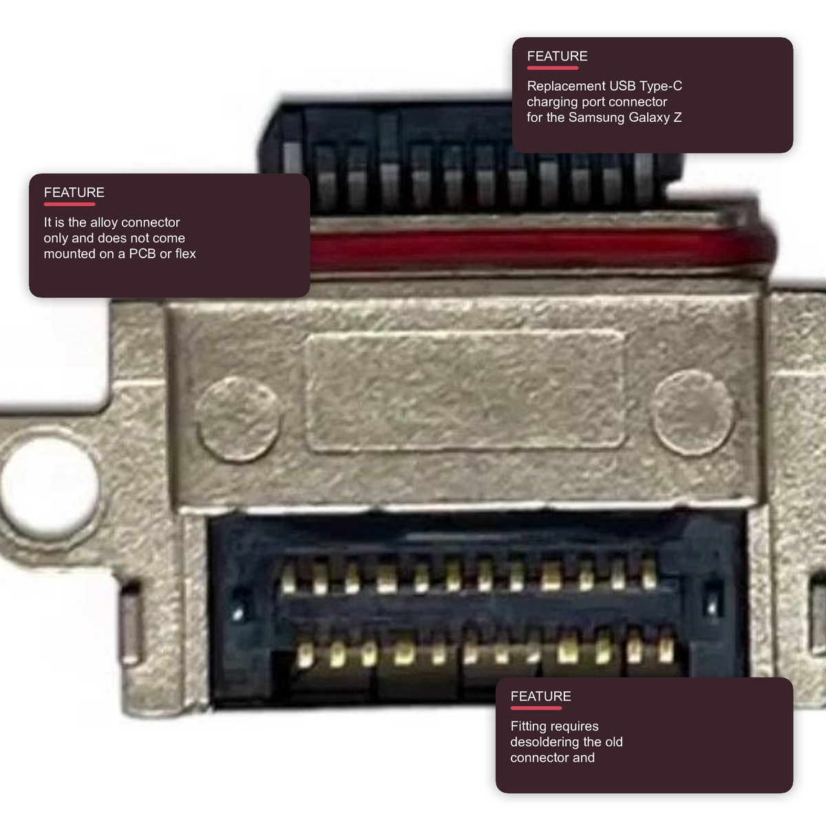 Charging Port Connector For Samsung Galaxy Z Flip 5 Charging Port FoneFunShop