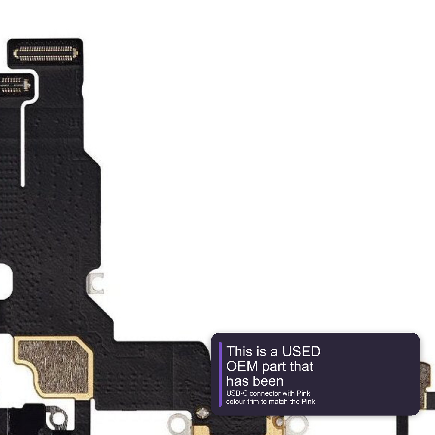 Charging Port for iPhone 15 Pink (OEM Used Pulled Part) Charging Port FoneFunShop