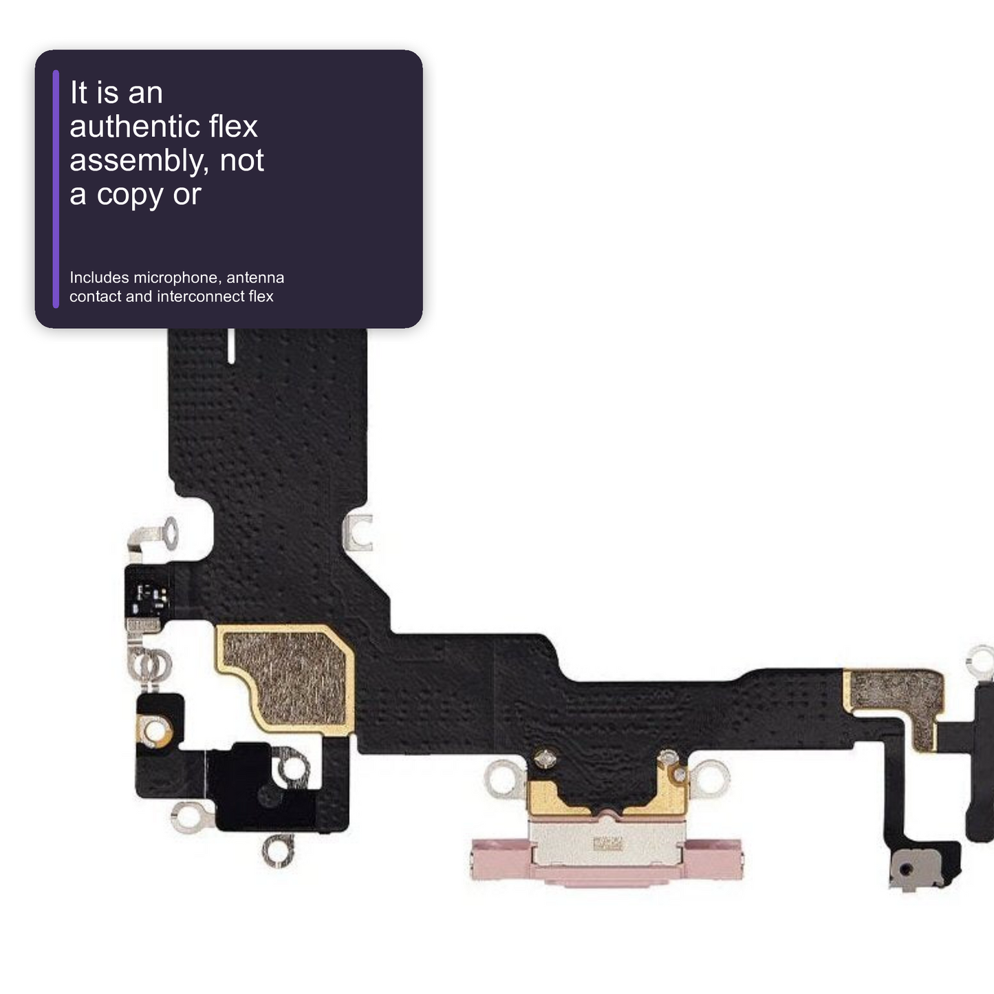 Charging Port for iPhone 15 Pink (OEM Used Pulled Part) Charging Port FoneFunShop