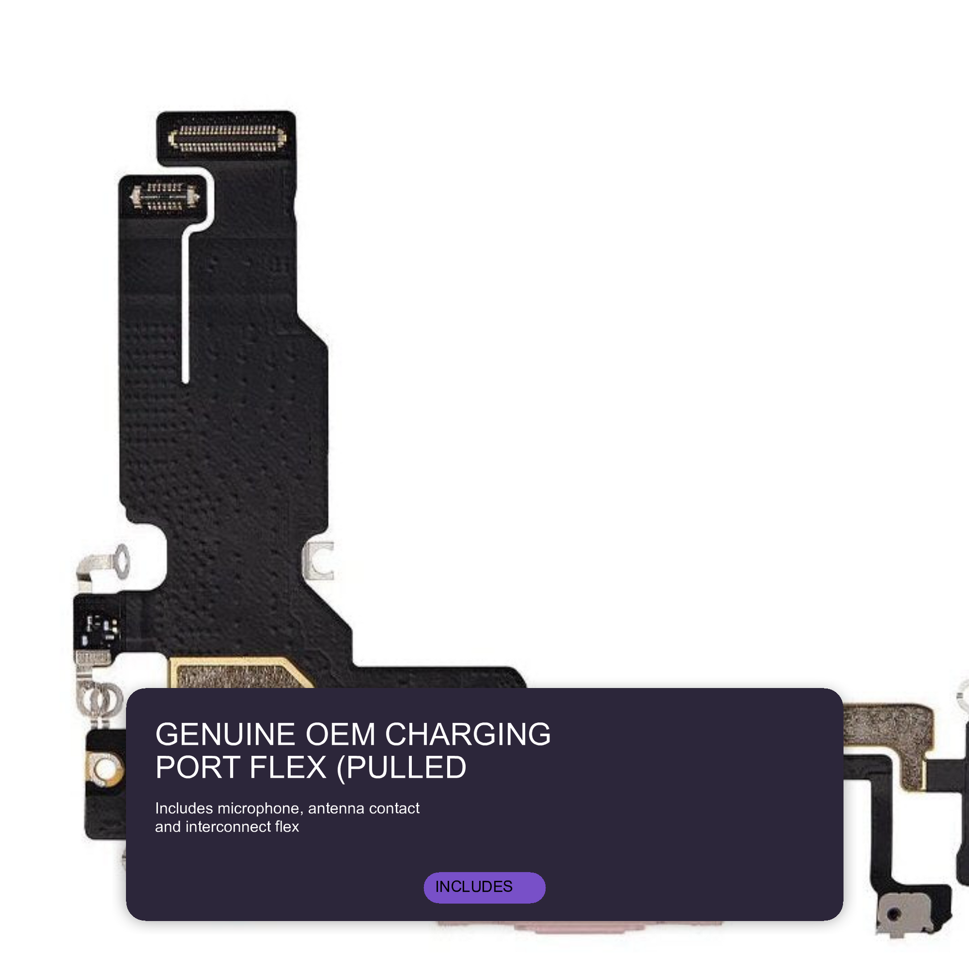 Charging Port for iPhone 15 Pink (OEM Used Pulled Part) Charging Port FoneFunShop